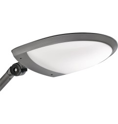 Lampe de bureau plastique noir/anthracite pied et pince de table avec LED