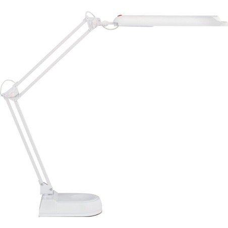 Lampe de bureau métal/plastique blanc hauteur maxi. 450 mm pied avec LED