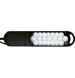 Lampe de bureau métal/plastique blanc hauteur maxi. 450 mm avec pince de table avec LED