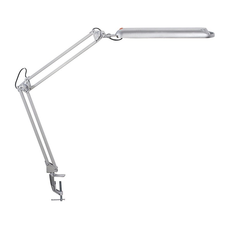 Lampe de bureau métal/plastique blanc hauteur maxi. 450 mm avec pince de table avec LED Lampe de bureau métal/plastique blanc hauteur maxi. 450 mm avec pince de table avec LED