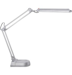 Lampe de bureau métal/plastique blanc hauteur maxi. 450 mm pied avec LED