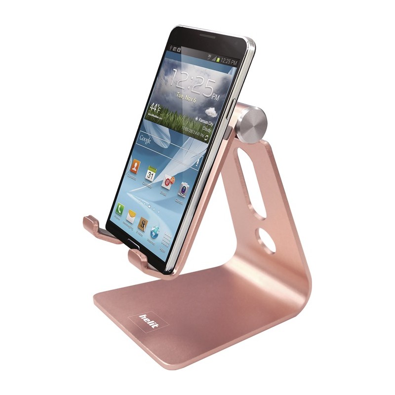 Support pour téléphone portable l.74xP83xH100 mm aluminium argent HELIT Support pour téléphone portable l.74xP83xH100 mm aluminium argent HELIT