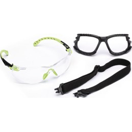 Lunettes de protection Solus 1000-Set EN 166, EN 170, EN 172 branches vertes, verres transparents polycarbonate 3M