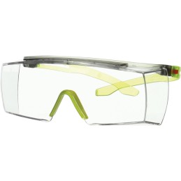 Lunettes de protection SecureFit 3700 EN 166-1FT branches grises/vert pomme,verres trans. polycarbonate 3M