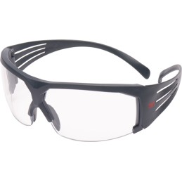 Lunettes de protection SecureFit-SF600 EN 166 branches grises, verres transparents polycarbonate 3M