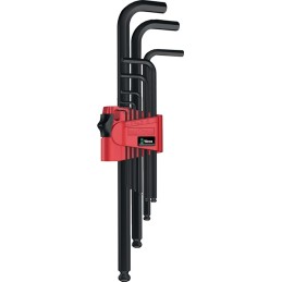 Jeu de clés mâles coudées 950 PKL/9 BM N 9 pcs. support en plastique SW 1,5-10 mm long tête sphérique WERA