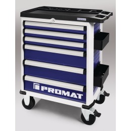 Servante datelier PLUS l.775xP470xH1000 mm 500 kg 6 tiroirs tôle dacier PROMAT