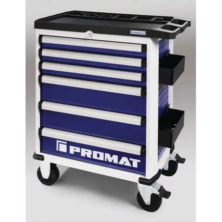 Servante datelier PLUS l.775xP470xH1000 mm 500 kg 6 tiroirs tôle dacier PROMAT