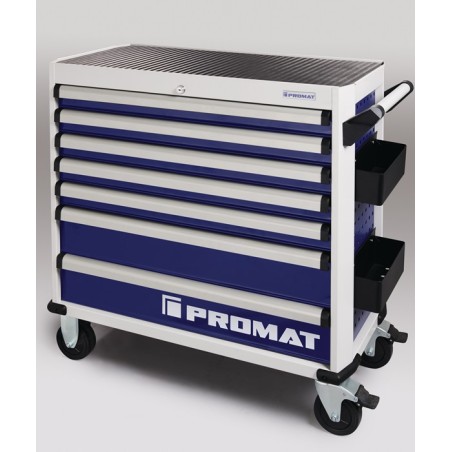 Servante datelier PLUS l.1010xP460xH990 mm 500 kg 7 tiroirs tôle dacier PROMAT