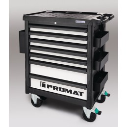 Servante datelier profil l.790xP480xH1035 mm 650 kg 7 tiroirs tôle dacier PROMAT