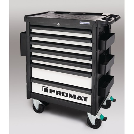 Servante datelier profil l.790xP480xH1035 mm 650 kg 7 tiroirs tôle dacier PROMAT