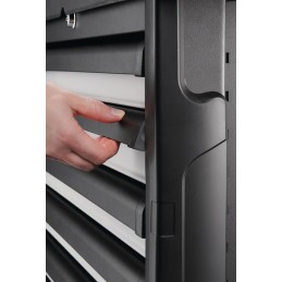 Servante datelier profil l.790xP480xH1035 mm 650 kg 7 tiroirs tôle dacier PROMAT
