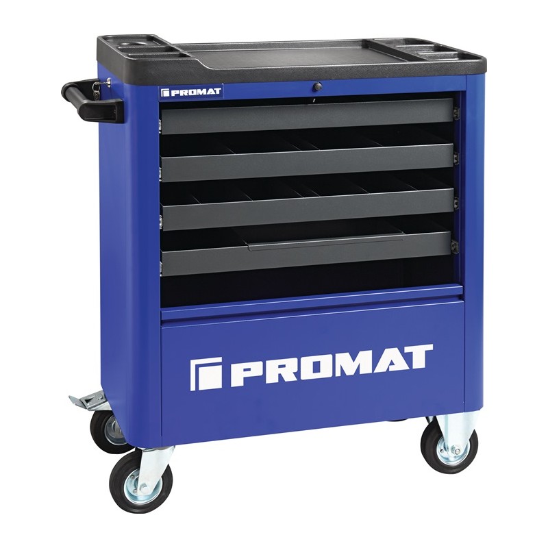 Servante datelier l.855xP400xH895 mm 300 kg 4 tiroirs tôle dacier PROMAT Servante datelier l.855xP400xH895 mm 300 kg 4 tiroirs tôle dacier PROMAT