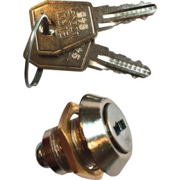 Serrure à cylindre avec deux clés adapté à servante d'atelier avec 4 tiroirs : PROMAT