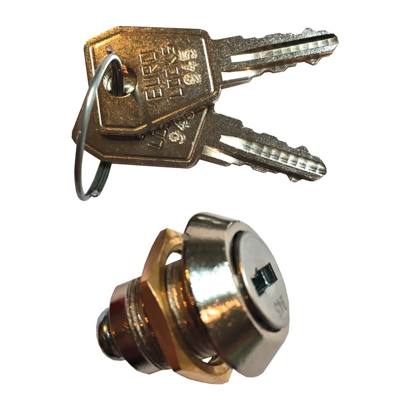 Serrure à cylindre avec deux clés adapté à servante d'atelier avec 4 tiroirs : PROMAT Serrure à cylindre avec deux clés adapté à servante d'atelier avec 4 tiroirs : PROMAT