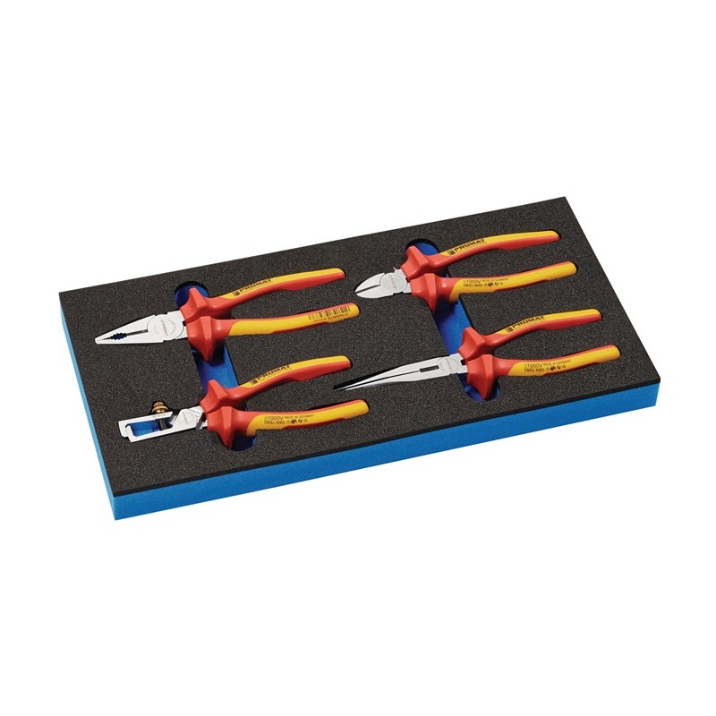 Module à outils LD45 4 pièces module 1/3 jeux de pinces VDE p. PROMAT Module à outils LD45 4 pièces module 1/3 jeux de pinces VDE p. PROMAT