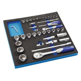 Module à outils LD45 55 pièces module 2/3 clé à douille 1/4 + 1/2 po. PROMAT