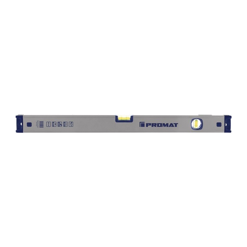 Niveau à bulles 60 cm aluminium argent niveau à bulle max. ±0,5 mm/m PROMAT