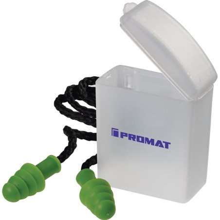 Bouchons antibruit SAFELINE IV EN 352-2 SNR 33 dB 1 paire/boîte PROMAT