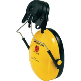 Protection auditive OPTIME I EN 352-1-3 SNR 26 dB pour casques avec 2 x 16 mm fentes avec 2 bagues détanch.et coussins isol. Pai