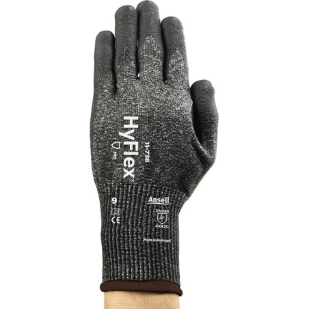 Gant de protection contre les coupures HyFlex® 11-738 taille 9 gris EN 388 catégorie EPI II nylon/lycra/fibre verre/fibre Interc