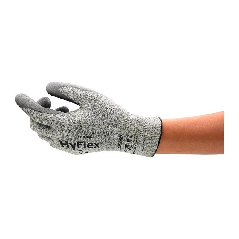 Gant de protection contre les coupures HyFlex® 11-730 gris EN 388 catégorie EPI II nylon/lycra/fibre verre/fibre Intercept 12 pa Gant de protection contre les coupures HyFlex® 11-730 gris EN 388 catégorie EPI II nylon/lycra/fibre verre/fibre Intercept 12 pa