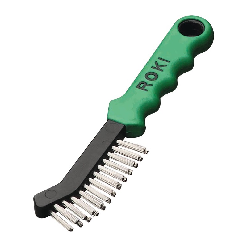 Brosse métallique ROKI longueur 225 mm 0,35 mm VA 2 rangées LESSMANN Brosse métallique ROKI longueur 225 mm 0,35 mm VA 2 rangées LESSMANN