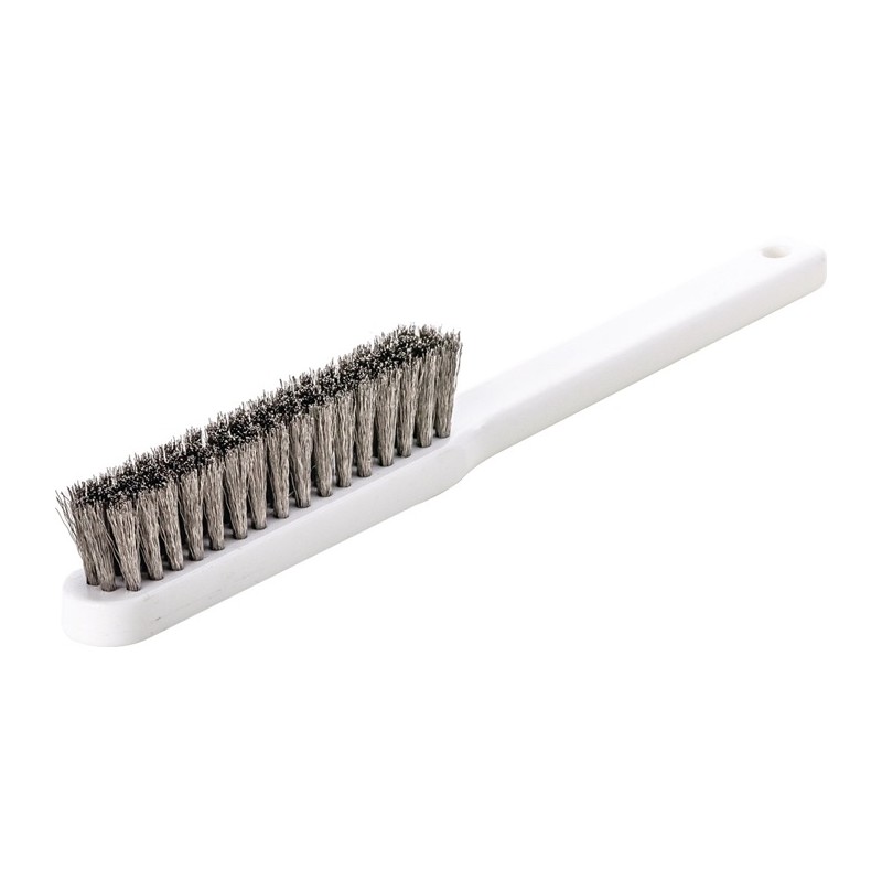 Brosse fine longueur 225 mm 0,15 mm fil dacier VA ondulé 4 rangées LESSMANN Brosse fine longueur 225 mm 0,15 mm fil dacier VA ondulé 4 rangées LESSMANN