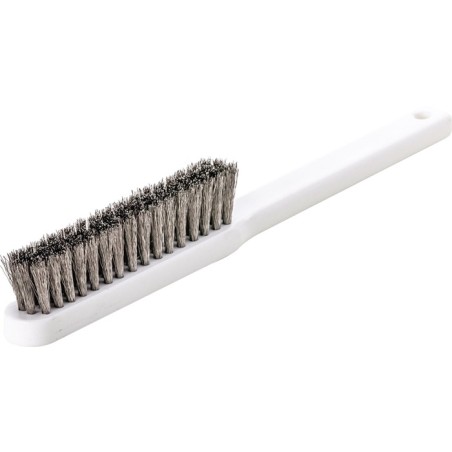 Brosse fine longueur 225 mm 0,15 mm fil dacier VA ondulé 4 rangées LESSMANN