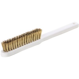 Brosse fine longueur 225 mm 0,15 mm fil de laiton ondulé 4 rangées LESSMANN