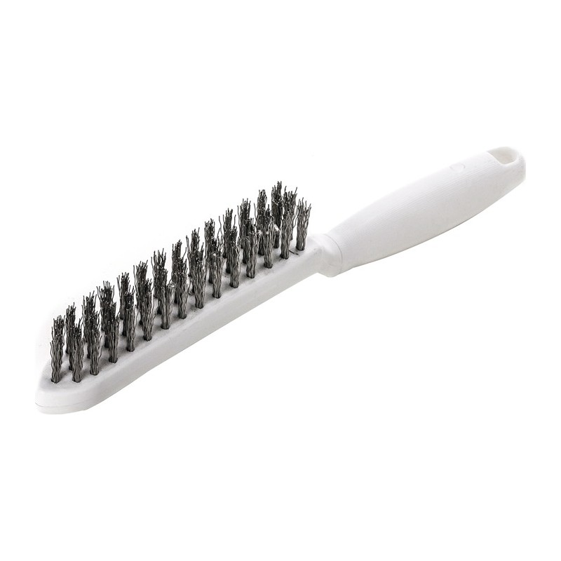 Brosse métallique longueur 285 mm 0,35 mm fil dacier VA ondulé LESSMANN Brosse métallique longueur 285 mm 0,35 mm fil dacier VA ondulé LESSMANN