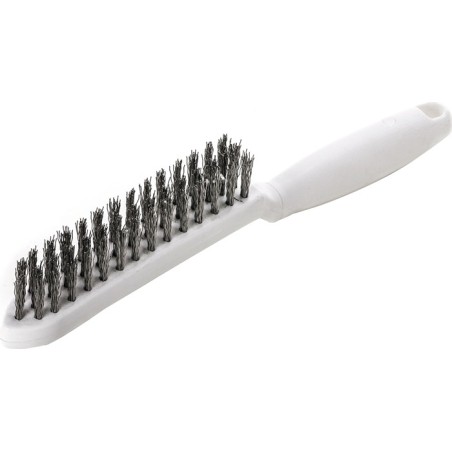 Brosse métallique longueur 285 mm 0,35 mm fil dacier VA ondulé LESSMANN