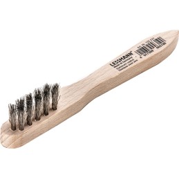 Brosse à bougies longueur 150 mm 0,15 mm fil dacier VA ondulé 3 rangées LESSMANN
