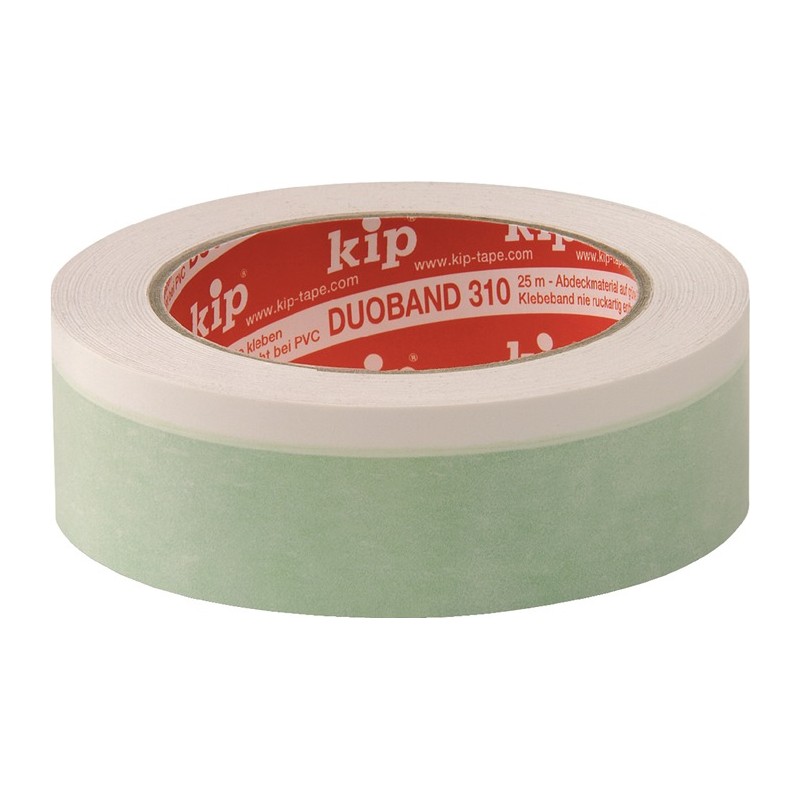 Ruban adhésif double face Duoband 310 longueur 25 m largeur 25 mm vert/blanc rouleau KIP Ruban adhésif double face Duoband 310 longueur 25 m largeur 25 mm vert/blanc rouleau KIP