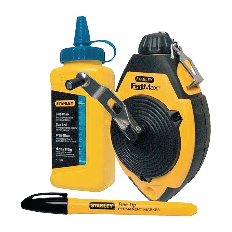 Set de cordeaux à tracer FatMax longueur de la corde 30 m boîtier plastique enroulement rapide 3:1 STANLEY Set de cordeaux à tracer FatMax longueur de la corde 30 m boîtier plastique enroulement rapide 3:1 STANLEY