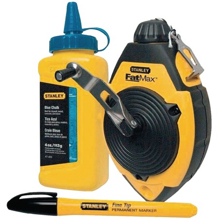 Set de cordeaux à tracer FatMax longueur de la corde 30 m boîtier plastique enroulement rapide 3:1 STANLEY