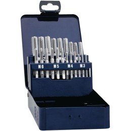 Jeu de tarauds à main DIN 352 M3-M12 HSS 21 pièces PROMAT