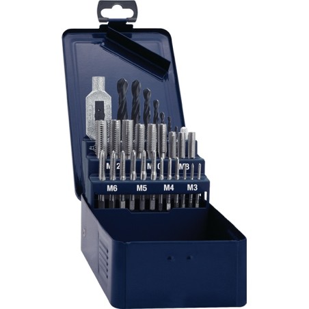 Jeu de tarauds à main DIN 352 M3-M12 HSS 29 pièces PROMAT