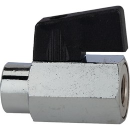 Mini-robinet à boisseau sphérique filetage intérieur/intérieur RIEGLER