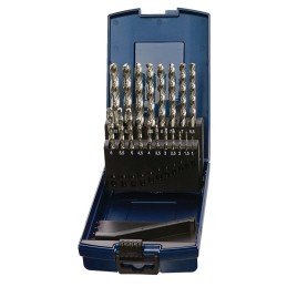 Jeu de forets hélicoïdaux DIN 338 Type inox HSS- Co coffret en plastique 