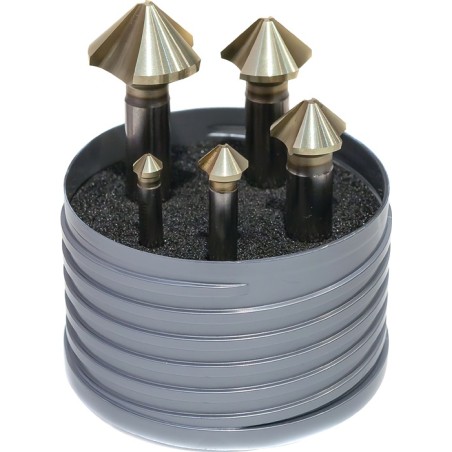 Jeu dembouts à chanfreiner DIN 335 C 90 degr. EUC 6,3-25 mm HSS spécial 5 pièces boîte en plastique BECK