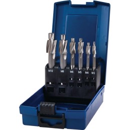 Jeu de fraises à lamer HSS DIN 373 M3-M10 coffret en plastique PROMAT