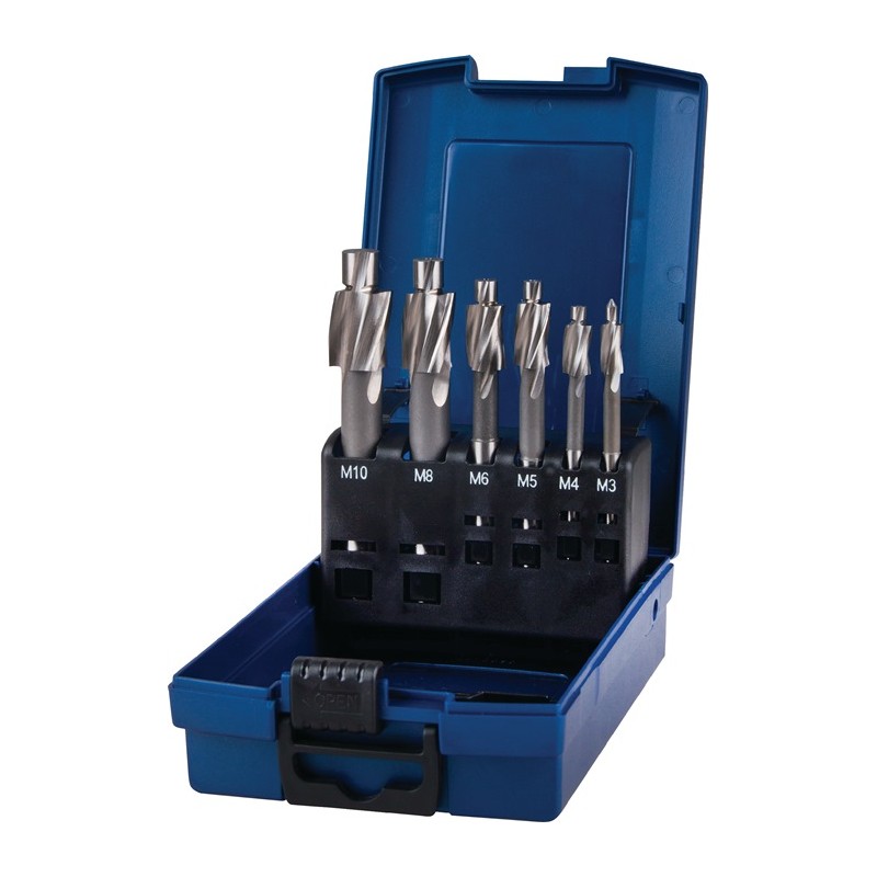 Jeu de fraises à lamer HSS DIN 373 M3-M10 coffret en plastique PROMAT Jeu de fraises à lamer HSS DIN 373 M3-M10 coffret en plastique PROMAT