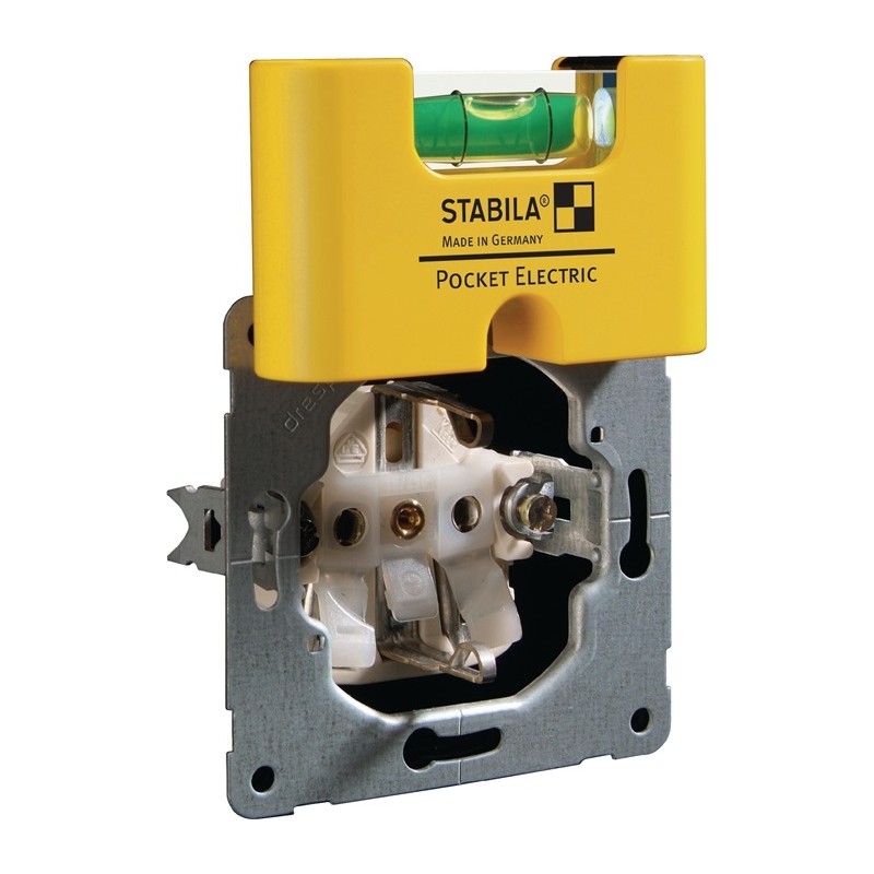 Niveau à bulles Pocket Electric 6,8 cm plastique jaune ± 1 mm/m avec aimant STABILA Niveau à bulles Pocket Electric 6,8 cm plastique jaune ± 1 mm/m avec aimant STABILA