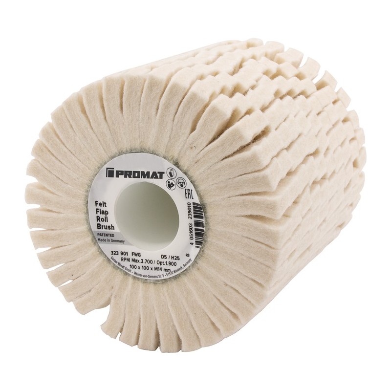 Rouleau de satinage blanc D.100xB100 mm 19 mm PROMAT Rouleau de satinage blanc D.100xB100 mm 19 mm PROMAT