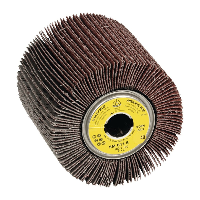 Rouleau de satinage D.100xB100 mm 19 mm KLINGSPOR Rouleau de satinage D.100xB100 mm 19 mm KLINGSPOR