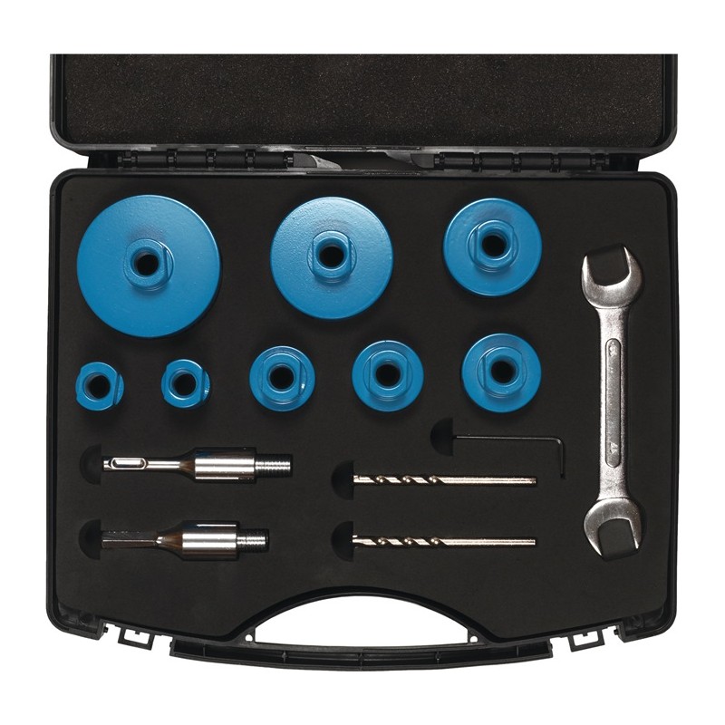 Set de couronnes diamantées DDT Premium 13 pièces approprié p. carrel./granite/marbre M14 TYROLIT Set de couronnes diamantées DDT Premium 13 pièces approprié p. carrel./granite/marbre M14 TYROLIT