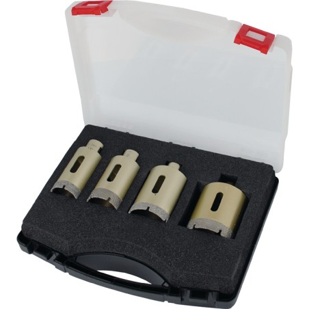 Couronne diamantée longueur 70 mm 4 pièces approprié p. carrel./granite/marbre M14 PROMAT