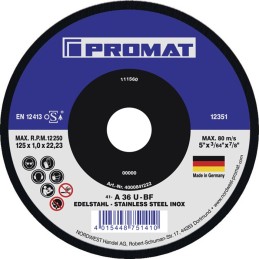 Disque à tronçonner grain céramique PROMAT