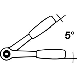 Cliquet réversible à levier 1/4 po. 72 dents levier de commutation PROMAT
